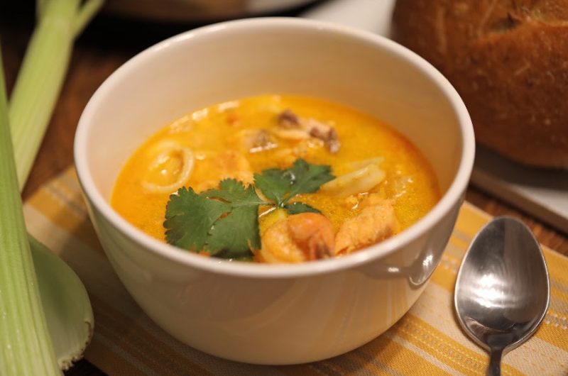 Salvadorian Seafood Chowder (Sopa de pescado)